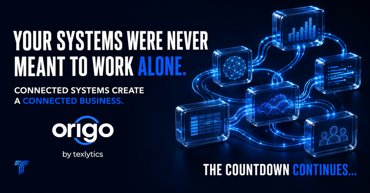 Origo by texlytics connects separate business systems to create one connected business.